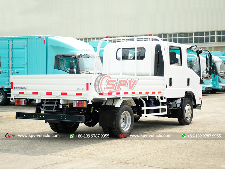 ISUZU KV100 Double Cab Goods Transfer Truck - Rear Right Side